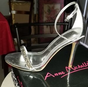 Silver Prom Heels